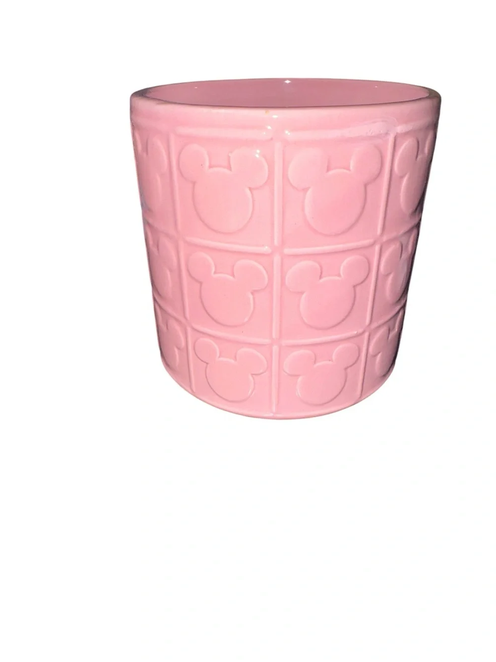 NWT Disney Mickey Mouse Pink Strawberry Cream Ceramic Planter
